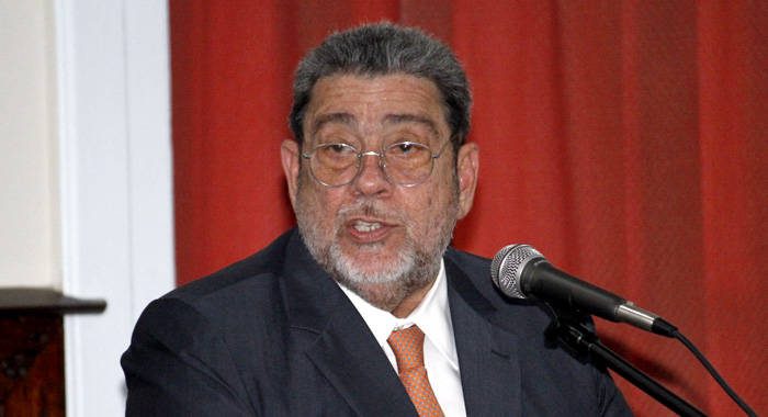 Prime Minister Dr. Ralph Gonsalves says the accounts for AIDC do no not have to be brought before Parliament. (iWN Photo)