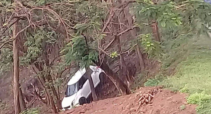 Alvin Bacchus died when this car went over an embankment. (Photo: Hot97 SVG)