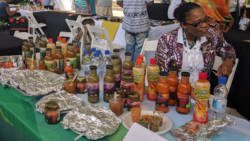 Vincentian products on display in St. Lucia.