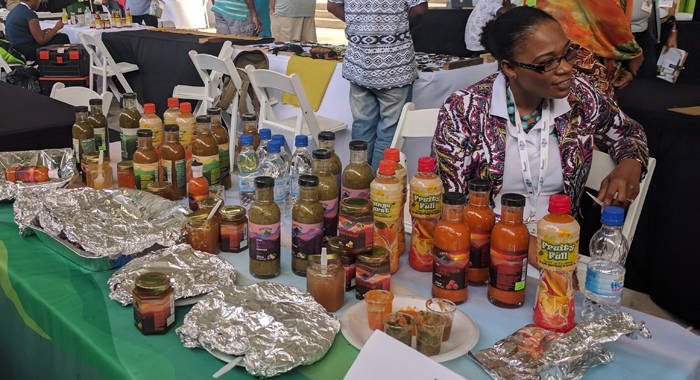 Vincentian products on display in St. Lucia.