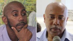 Head of the Tourism Authority, Glen Beache, left and Minister of Tourism, Cecil "Ces" McKie. (iWN file photos)