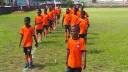 Young footballers who could take part in in the Caribbean Childrens Charity Shield Football Classic in St. Vincent in August. 