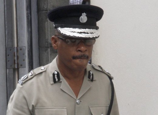Commissioner of Police, Renold Hadaway, leaves the Serious Offences Court after testifying on Monday. (iWN photo)