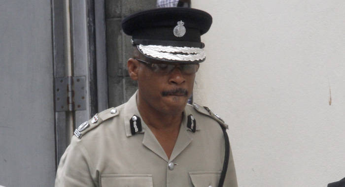 Commissioner of Police, Renold Hadaway, leaves the Serious Offences Court after testifying on Monday. (iWN photo)