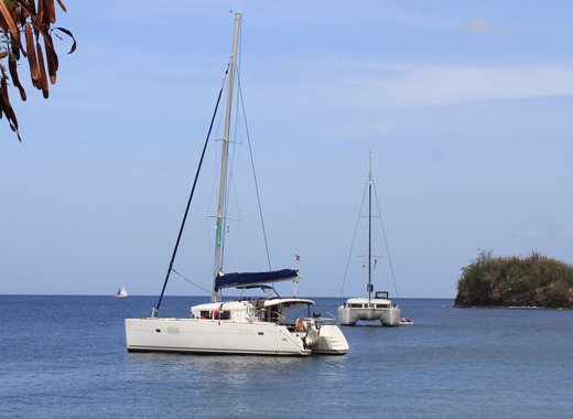 Yachts anchored in Buccament Bay in March 2017. (iWN file photo)