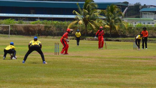 Barbados versus TnT at Sion Hill Paying Field. (Photo: Jules Anthony)