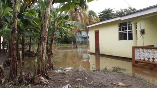 Flooding is a recurring problem in Buccament Bay. (iWN file photo)