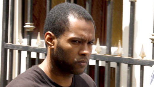 Accused murderer Veron Primus leaves the Serious Offences Court on Thursday. (iWitness News photo)