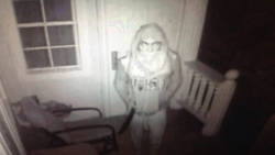 The intruder outside Bacchus-Baptiste's house.