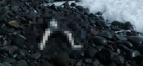 The body washed ashore in Sandy Bay on Tuesday. (Photo: Facebook)