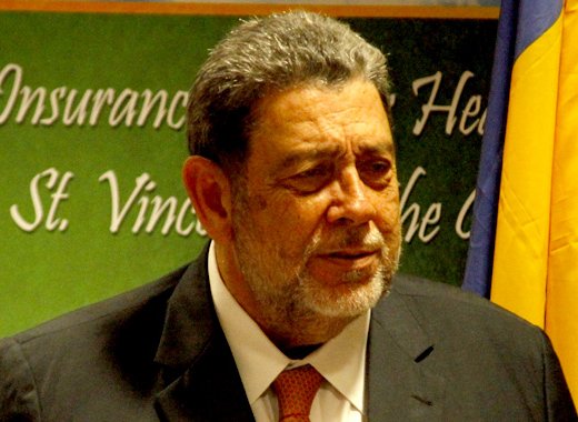 Prime Minister Dr. Ralph Gonasalves addresses the opening of the conference on Tuesday. (iWN photo)