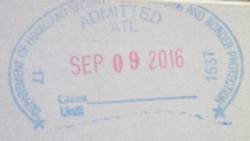 US entry permitted