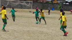 U11 action: Volcanoes vs Awesome FC 