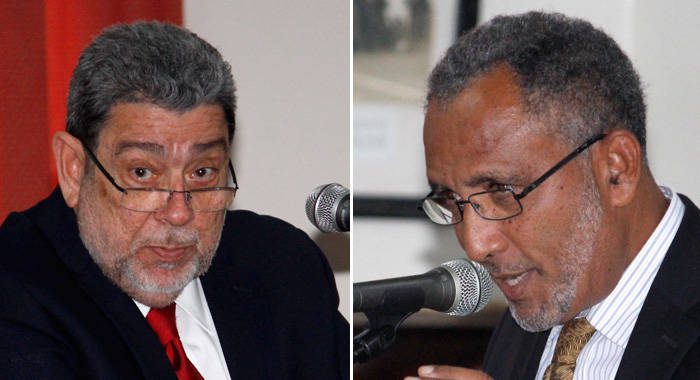 Prime Minister Dr. Ralph Gonsalves, left, and Opposition Leader Dr. Godwin Friday. (iWN file photos)