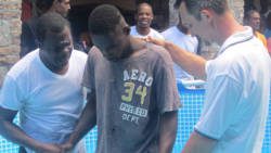 Grafton "Saddam" McDowall was among the prisoners baptised on Sunday. (Photo: Nerissa Sandy/Facebook)