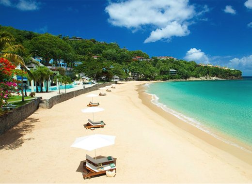 One of the four Sandals resorts in St. Lucia.
