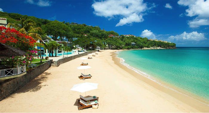 One of the four Sandals resorts in St. Lucia.