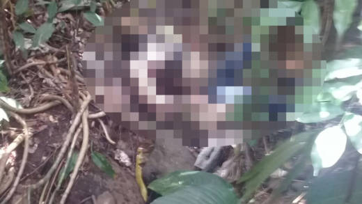 The scene in Yambou where the body was found.