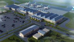 Drawing of the expansion at the Cheddi Jagan International Airport (CJIA).