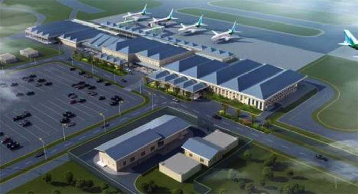 Drawing of the expansion at the Cheddi Jagan International Airport (CJIA).