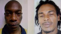St. Lucian Reagan Henry, left, and Vincentian Orvel Peters, escaped from prison in Martinique Monday night. 