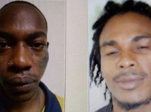 St. Lucian Reagan Henry, left, and Vincentian Orvel Peters, escaped from prison in Martinique Monday night. 