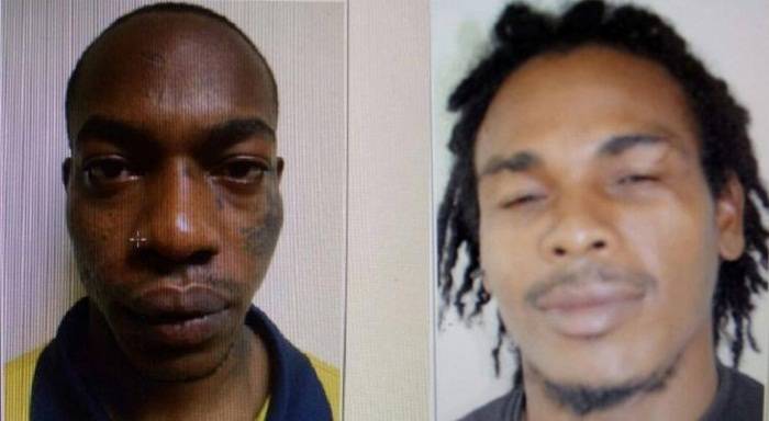 St. Lucian Reagan Henry, left, and Vincentian Orvel Peters, escaped from prison in Martinique Monday night. 