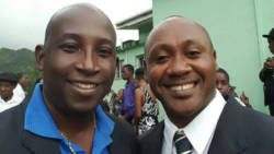 Constable Kenroy Martin, left, and Sergeant Smith. (Photo: Facebook)