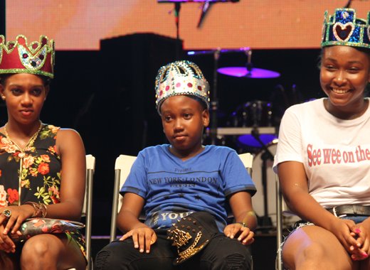 From left: Singing Kristy, Lil Kris and Young Saiah. (iWN Photo)