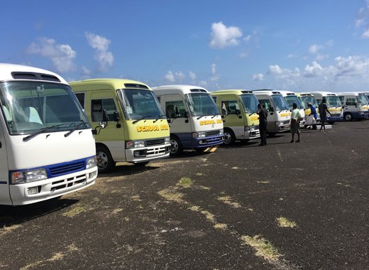 Taiwan paid for eight of the 10 school buses. (iWN photo)