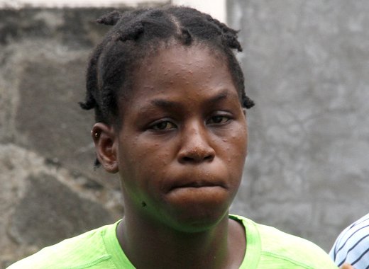 Diana Caine, when she was arraigned in Kingstown last August. (iWN photo)