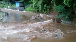 There is localised flooding in Owia and Fancy (pictured)