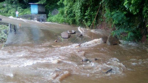 There is localised flooding in Owia and Fancy (pictured)