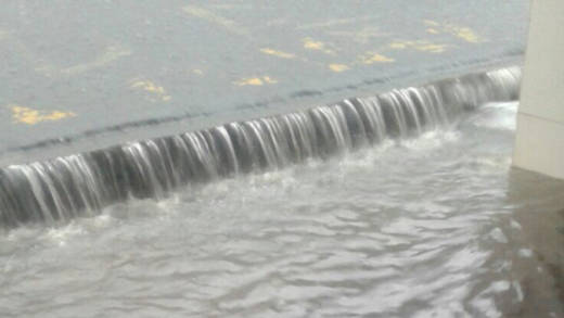 Flooding in Kingstown during a recent rainstorm. (iWN photo)