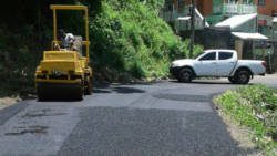 Road works underway in Lowmans Windward. (Photo: Saboto Caesar/Facebook) 
