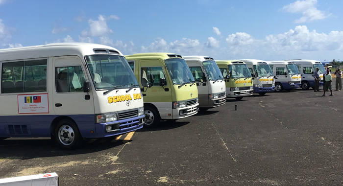 Taiwan donated eight of the 10 buses. (iWN photo)