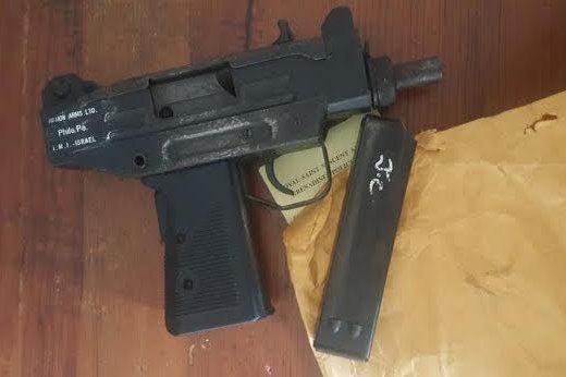 The 9mm Uzi at the centre of the investigation. (Police photo)