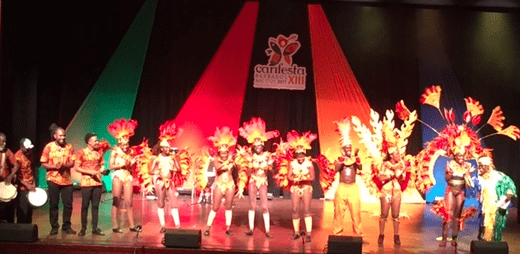 Vincentian dancers at Carifesta in Barbados.