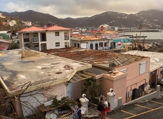 Disasters can have a devastating impact on people's mental health.  This photos shows the impact of Hurricane Irma on the British Virgin Islands in September 2017. (CMC photo)
