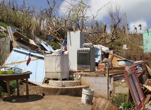 Hurricane Maria left significant damage to housing in Bataca in the Kalinago Territory and other areas of Dominica. (CMC photo)