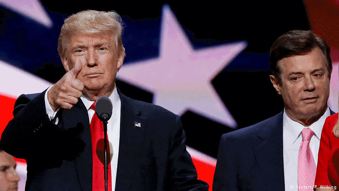 Manafort, right, helped Trump to win the Republican nomination. (internet photo)