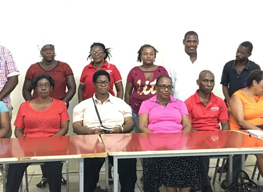 Thomas is the ULP's caretaker for South Leeward. He is seen her in October 2017 with after the election of a new constituency council. (iWN photo)