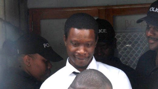 Schmel "Jacket" Dunbar outside the Serious Offences Court in November 2017. (iWN photo) 