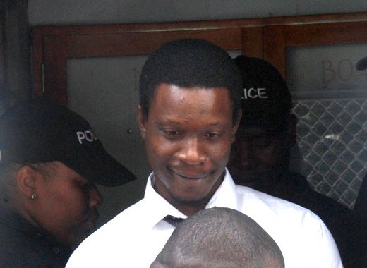 Schmel "Jacket" Dunbar outside the Serious Offences Court in November 2017. (iWN photo) 