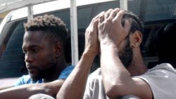 Grenadian Ronald-Thomas, left and his co-accused, Vincentian Reynold Humphrey.