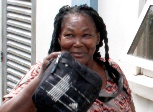 Corlita Charles leaves the Serious Offences Court on Monday, after paying the first $1,000 of her fine. (iWN photo)