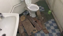 Restroom floor