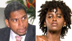 Yugge Farrell, right, has alleged that Minister of Finance, Camillo Gonsalves, left, cheated on his wife with her.