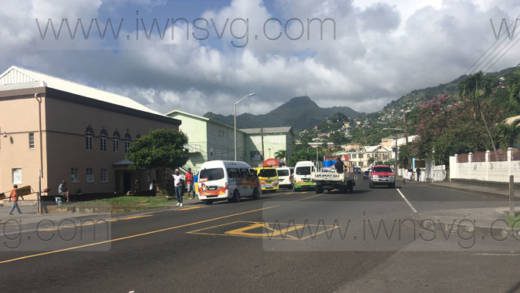 "No U-turn" signs near the Peace Memorial Hall in KIngstown have practically eliminated accidents in the area. (iWN photo)