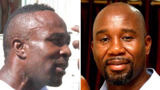 The defendant, Danroy Small, left, and journalist Kenton X. Chance. (iWN photos)